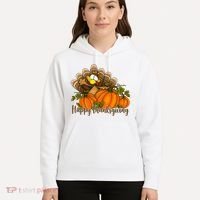 Happy Thanksgiving Pumpkins Fall Autumn Cute Turkey Hoodie thumb 5