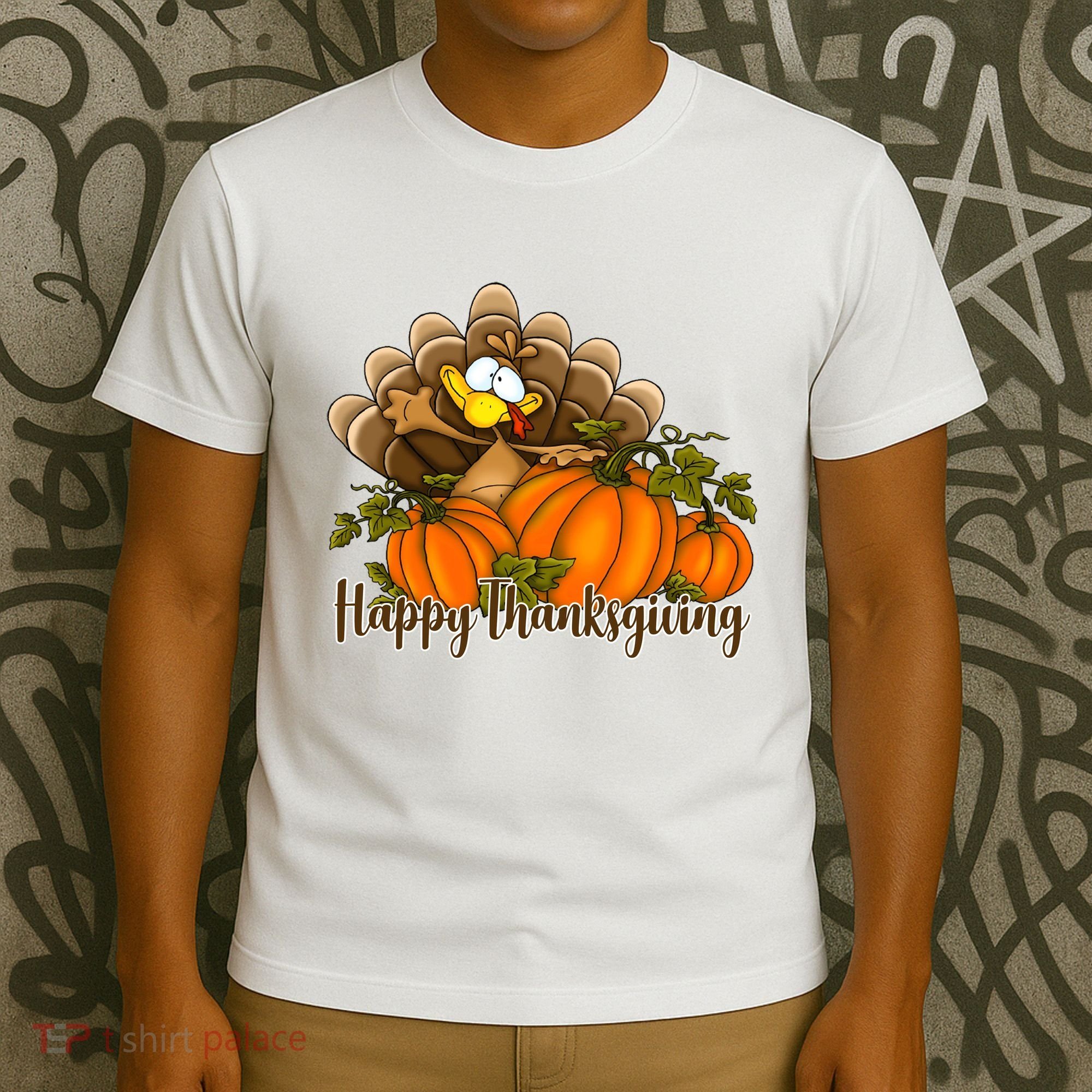 Happy Thanksgiving Pumpkins Fall Autumn Cute Turkey T-Shirt