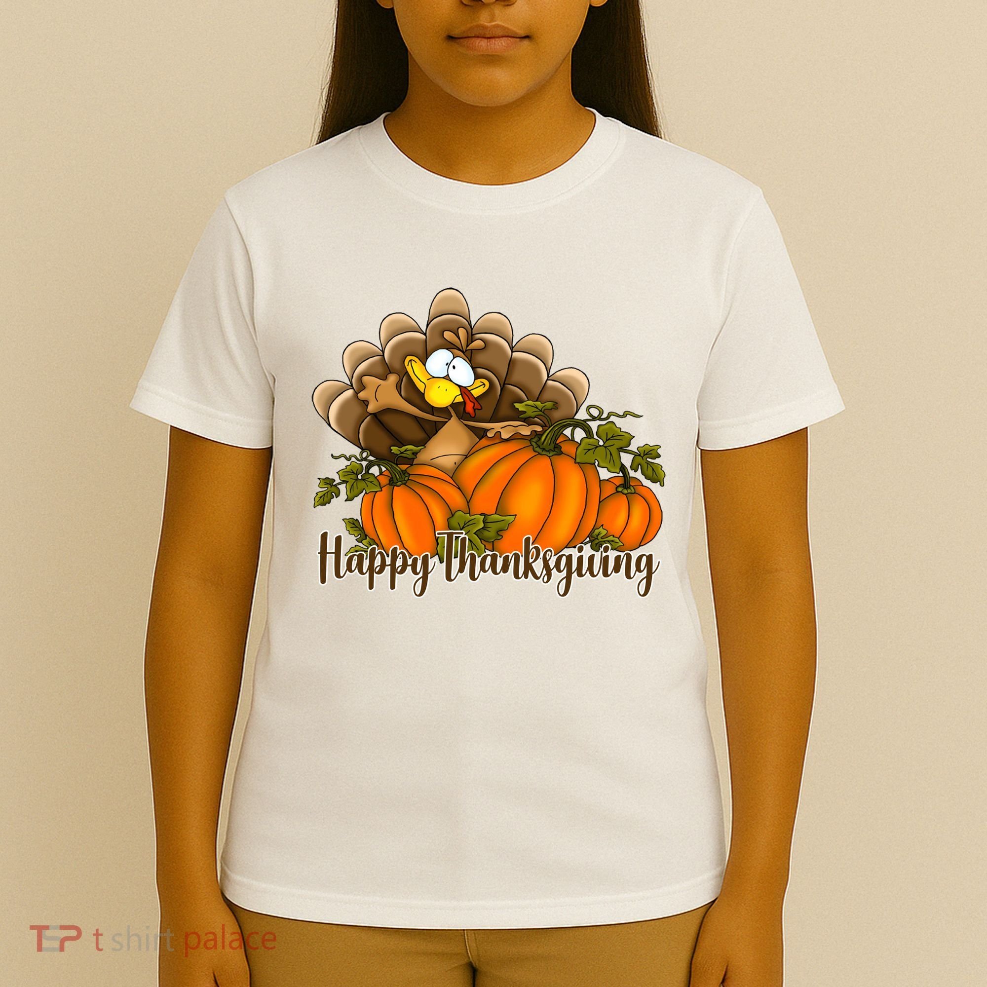 Happy Thanksgiving Pumpkins Fall Autumn Cute Turkey T-Shirt
