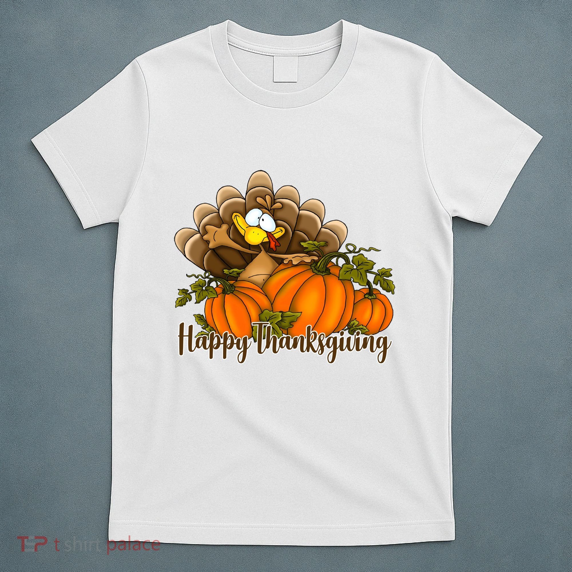 Happy Thanksgiving Pumpkins Fall Autumn Cute Turkey T-Shirt