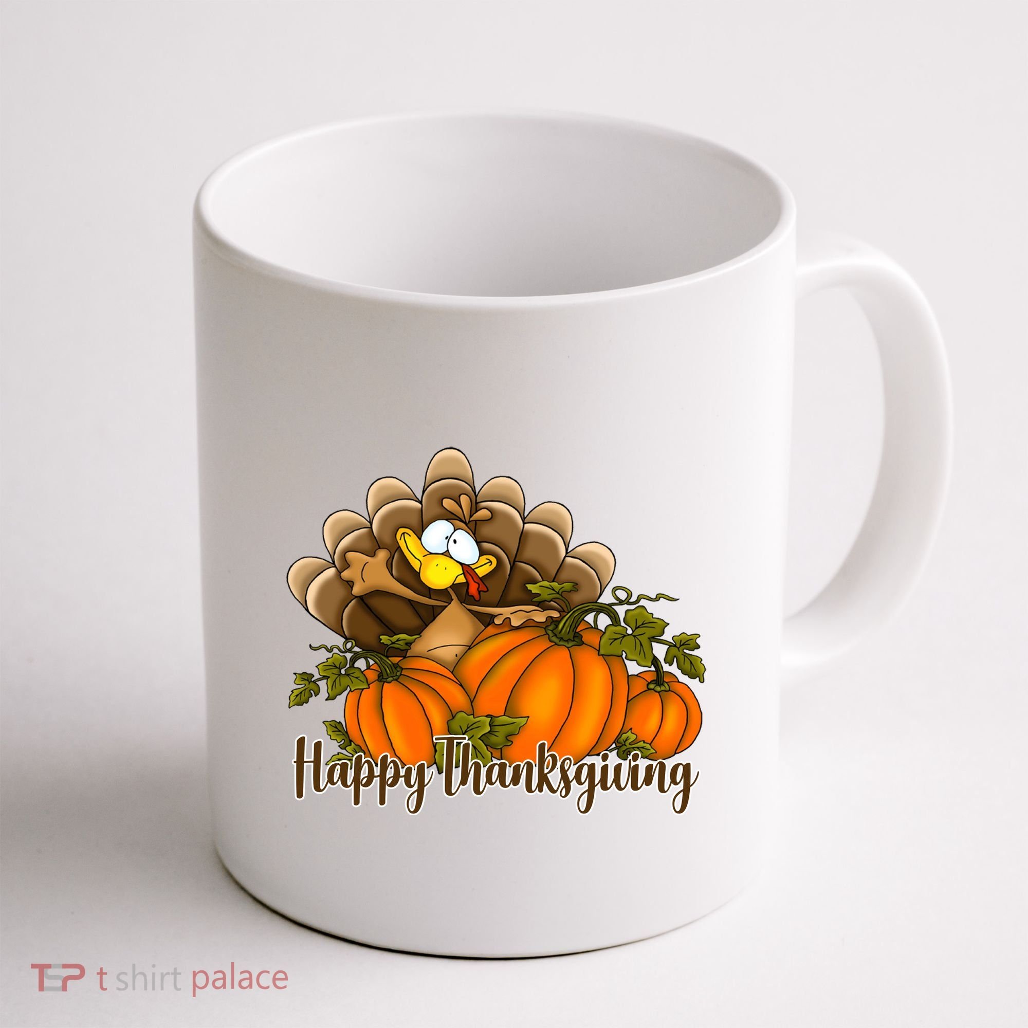 Happy Thanksgiving Pumpkins Fall Autumn Cute Turkey Coffee Mug