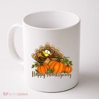 Happy Thanksgiving Pumpkins Fall Autumn Cute Turkey Coffee Mug thumb 0