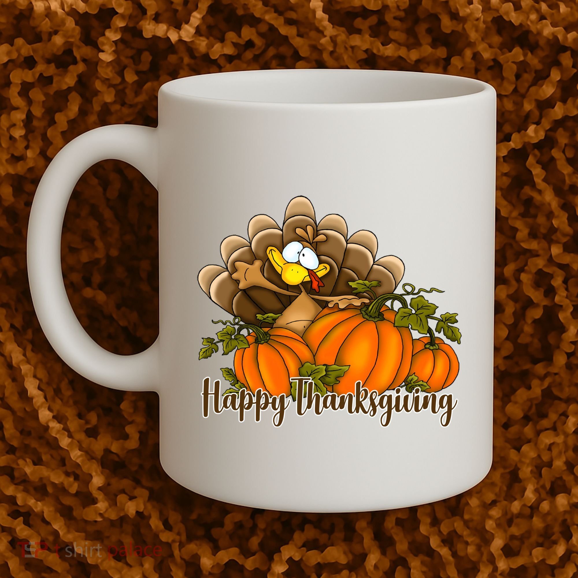Happy Thanksgiving Pumpkins Fall Autumn Cute Turkey Coffee Mug