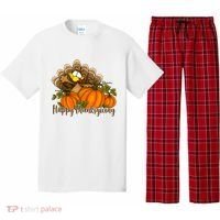 Happy Thanksgiving Pumpkins Fall Autumn Cute Turkey Pajama Set thumb 0