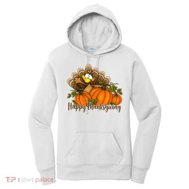 Happy Thanksgiving Pumpkins Fall Autumn Cute Turkey Women's Hoodie
