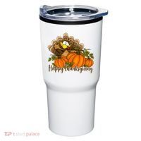 Happy Thanksgiving Pumpkins Fall Autumn Cute Turkey Tumbler thumb 0