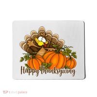Happy Thanksgiving Pumpkins Fall Autumn Cute Turkey Mousepad thumb 0