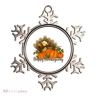 Happy Thanksgiving Pumpkins Fall Autumn Cute Turkey Ornament