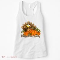 Happy Thanksgiving Pumpkins Fall Autumn Cute Turkey Women's Tank Top thumb 0