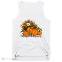 Happy Thanksgiving Pumpkins Fall Autumn Cute Turkey Tank Top thumb 0