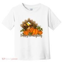 Happy Thanksgiving Pumpkins Fall Autumn Cute Turkey Toddler T-Shirt thumb 0