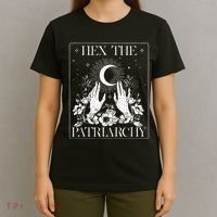 Hex The Patriarchy Halloween Feminist Witch T-Shirt thumb 4