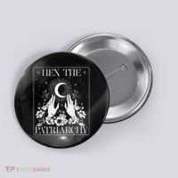 Hex The Patriarchy Halloween Feminist Witch Button thumb 0