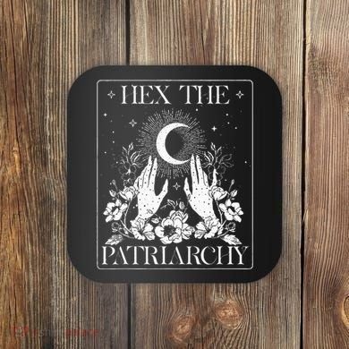 Hex The Patriarchy Halloween Feminist Witch Coaster