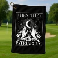 Hex The Patriarchy Halloween Feminist Witch Golf Towel thumb 1