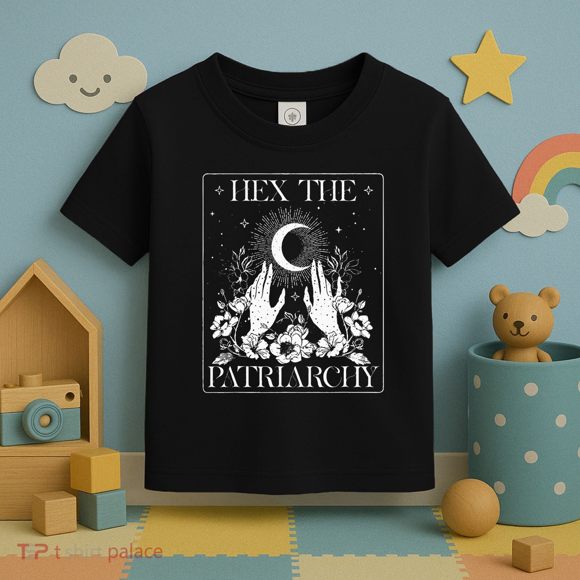 Hex The Patriarchy Halloween Feminist Witch Toddler T-Shirt