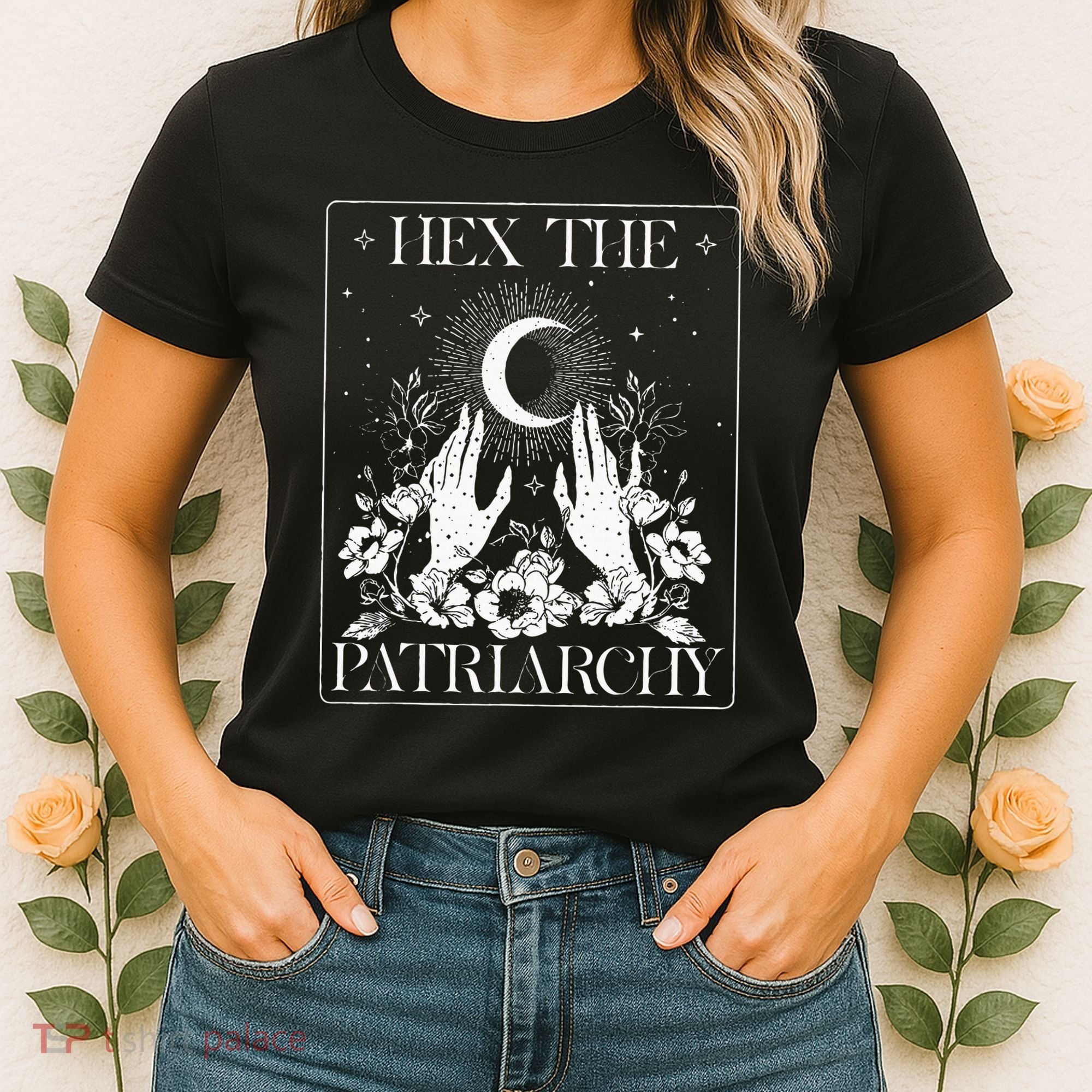 Hex The Patriarchy Halloween Feminist Witch Women's T-Shirt
