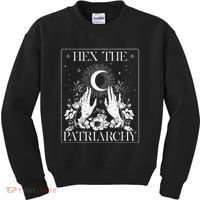 Hex The Patriarchy Halloween Feminist Witch Kids Sweatshirt thumb 0