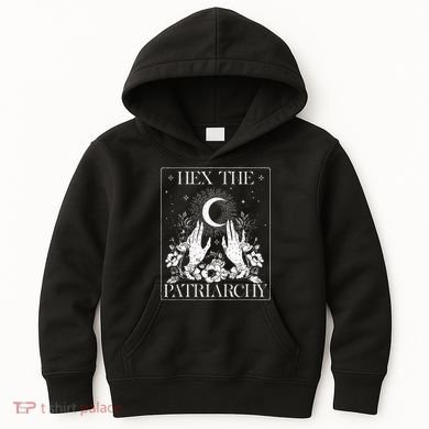 Hex The Patriarchy Halloween Feminist Witch Kids Hoodie