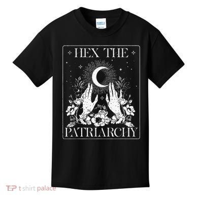 Hex The Patriarchy Halloween Feminist Witch Kids T-Shirt