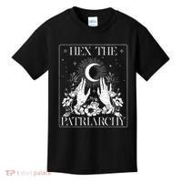 Hex The Patriarchy Halloween Feminist Witch Kids T-Shirt thumb 0