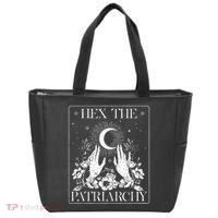 Hex The Patriarchy Halloween Feminist Witch Tote Bag thumb 0