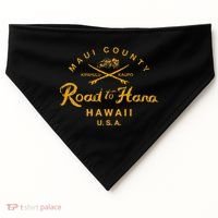 Hawaii The Road To Hana Maui Hawaiian USA-Made Doggie Bandana thumb 0