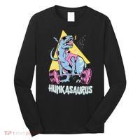 Hunkasaurus T rex Dinosaur Funny Gym & Workout Long Sleeve Shirt thumb 0