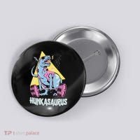 Hunkasaurus T rex Dinosaur Funny Gym & Workout Button thumb 0