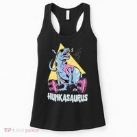 Hunkasaurus T rex Dinosaur Funny Gym & Workout Women's Tank Top thumb 0