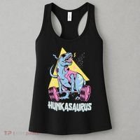 Hunkasaurus T rex Dinosaur Funny Gym & Workout Women's Tank Top thumb 3