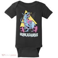 Hunkasaurus T rex Dinosaur Funny Gym & Workout Baby Bodysuit thumb 0