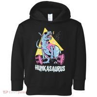 Hunkasaurus T rex Dinosaur Funny Gym & Workout Toddler Hoodie thumb 0