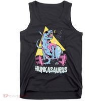 Hunkasaurus T rex Dinosaur Funny Gym & Workout Tank Top thumb 0