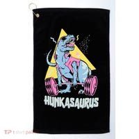 Hunkasaurus T rex Dinosaur Funny Gym & Workout Golf Towel thumb 0