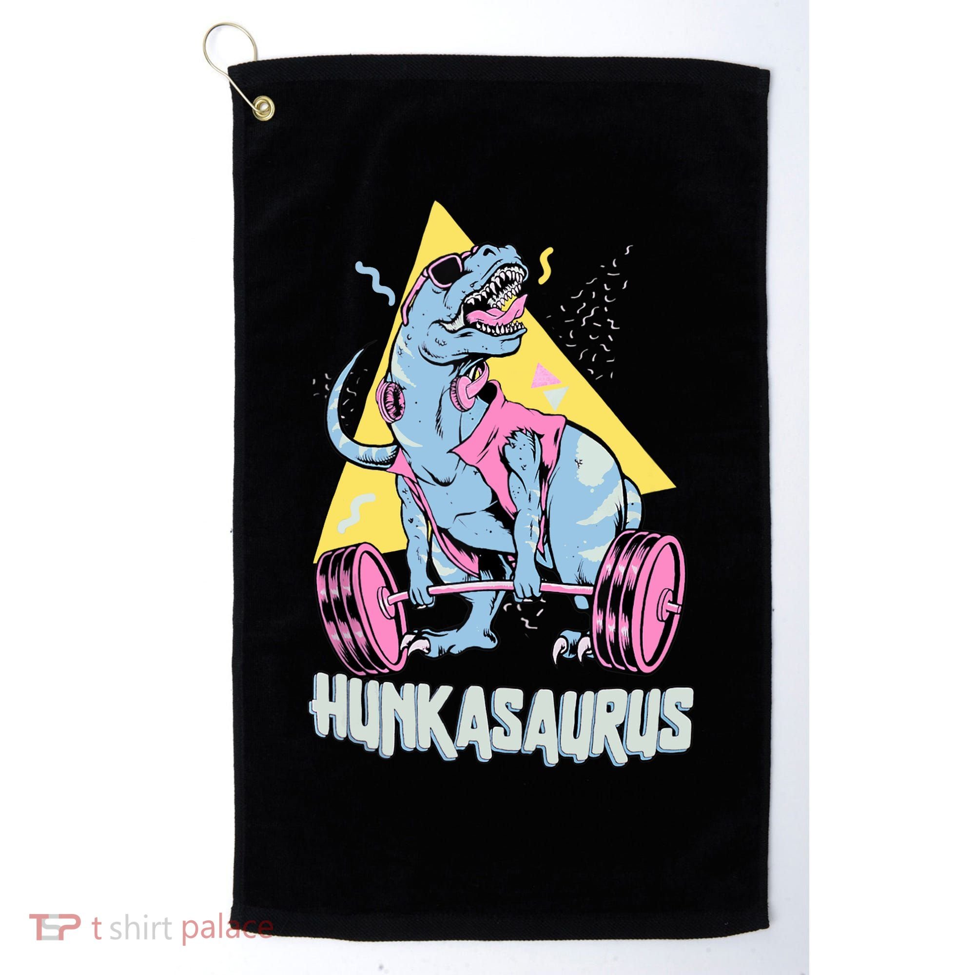 Hunkasaurus T rex Dinosaur Funny Gym & Workout Golf Towel
