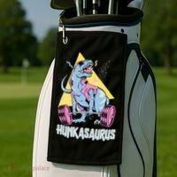 Hunkasaurus T rex Dinosaur Funny Gym & Workout Golf Towel thumb 2