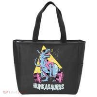 Hunkasaurus T rex Dinosaur Funny Gym & Workout Tote Bag thumb 0