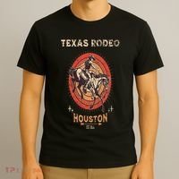Houston Texas Rodeo Vintage Western Retro Cowboy T-Shirt thumb 3