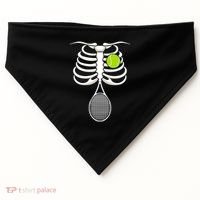 Halloween Tennis Racket Ball Game Sport Skeleton Cool Gift USA-Made Doggie Bandana thumb 0
