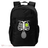 Halloween Tennis Racket Ball Game Sport Skeleton Cool Gift Backpack thumb 0