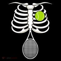 Halloween Tennis Racket Ball Game Sport Skeleton Cool Gift Coffee Mug thumb 5