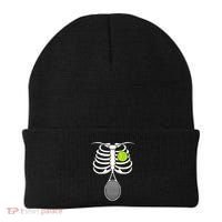 Halloween Tennis Racket Ball Game Sport Skeleton Cool Gift Beanie thumb 0