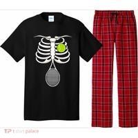 Halloween Tennis Racket Ball Game Sport Skeleton Cool Gift Pajama Set thumb 0