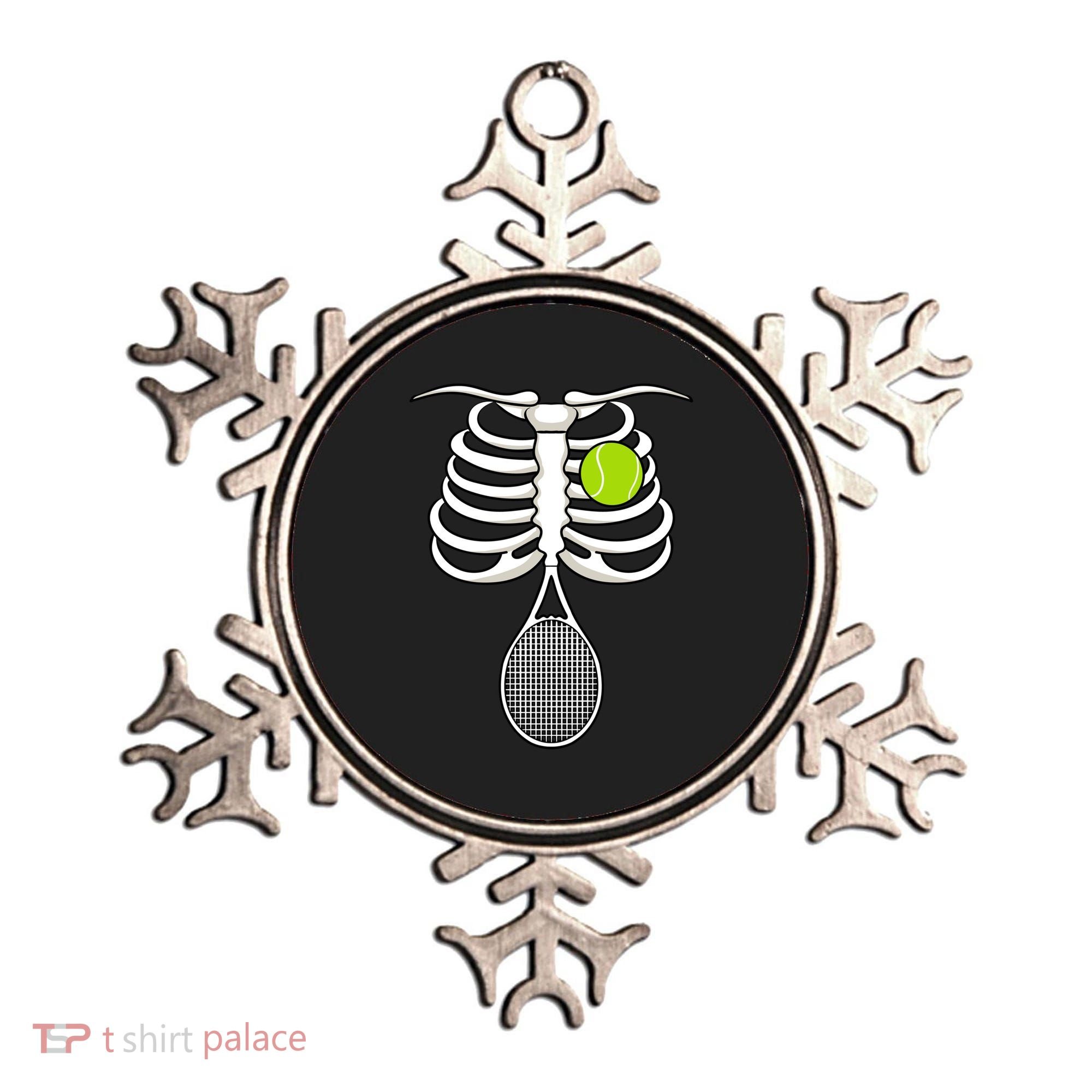 Halloween Tennis Racket Ball Game Sport Skeleton Cool Gift Ornament