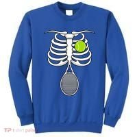 Halloween Tennis Racket Ball Game Sport Skeleton Cool Gift Sweatshirt thumb 0