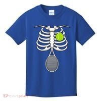 Halloween Tennis Racket Ball Game Sport Skeleton Cool Gift Kids T-Shirt thumb 0