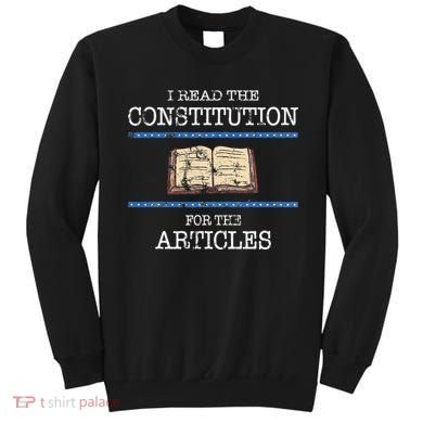 History Teachers Read The Constitution Distressed Sweatshirt