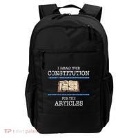 History Teachers Read The Constitution Distressed Backpack thumb 0