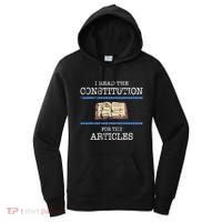 History Teachers Read The Constitution Distressed Women's Hoodie thumb 0